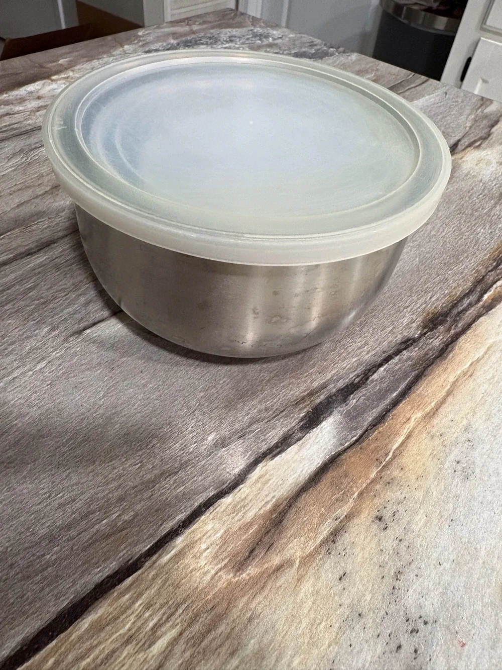 Sold! Stainless Steel Nesting Mixing Bowls Set 3pc w/ Plastic Lids Kitchen